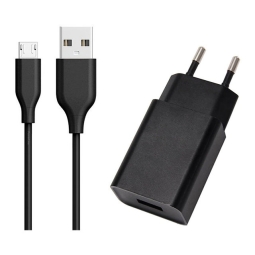 Charger Micro USB: Cable 1m + Adapter 1xUSB, up to 5W