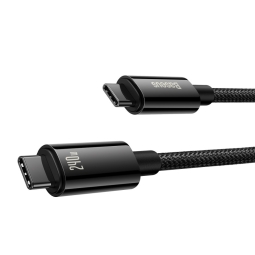 3m, USB-C - USB-C кабель, до 240W: Baseus Tungsten - Чёрный