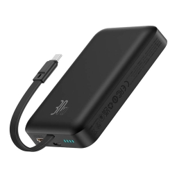 10000mAh Power bank 30W, Magsafe, Wireless 15W: Baseus Magnetic Mini - 1xUSB-C, kaabel USB-C, QuickCharge up to 15V-2A - Black