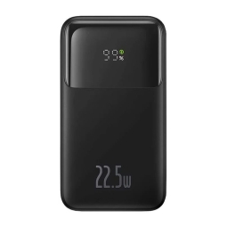 20000mAh Power bank 20W, Baseus Comet - 1xUSB-C, 1xUSB, kaabel USB-C + Lightning, QuickCharge up to 20W, SuperCharge up to 22.5W - Black