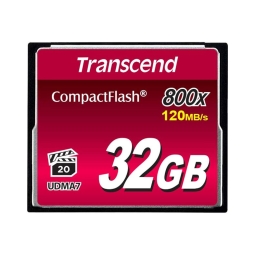 32GB Compact Flash mälukaart Transcend UDMA7, 800x, kuni W60/R120 MB/s