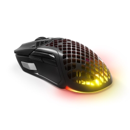 Bluetooth + 2.4Ghz беспроводная мышка SteelSeries Aerox 5, 18000DPI, 74g, RGB, 9 nuppu - Чёрный