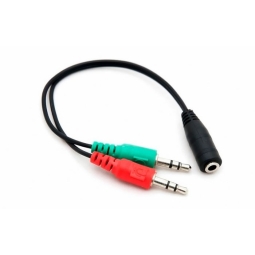 Адаптер, переходник: 4pin, Audio-jack, AUX, 3.5mm, мама - 2x Audio-jack, AUX, 3.5mm, микрофон+стерео, папа