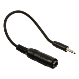 Адаптер, переходник: 0.15m, Audio-jack, AUX, 3.5mm, папа - Audio-jack, 6.35mm, мама